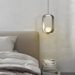 Rounded Rectangular Creative Electroplated Iron Glass Nordic Pendant Lights - Lamp Outdoor