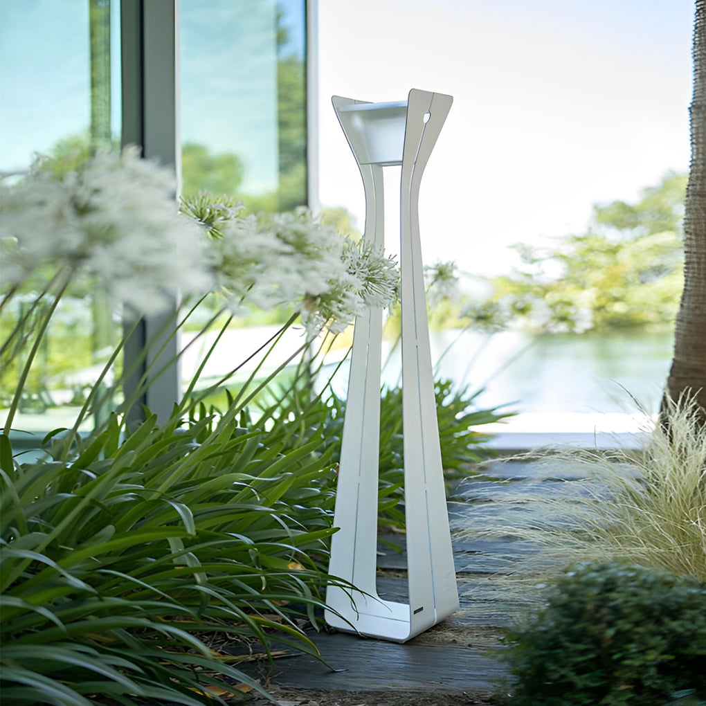Sleek Stainless Steel Solar Pathway Lights