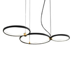 Circular Combination Creative Art Metal Black Post-Modern Chandelier - Lamp Outdoor