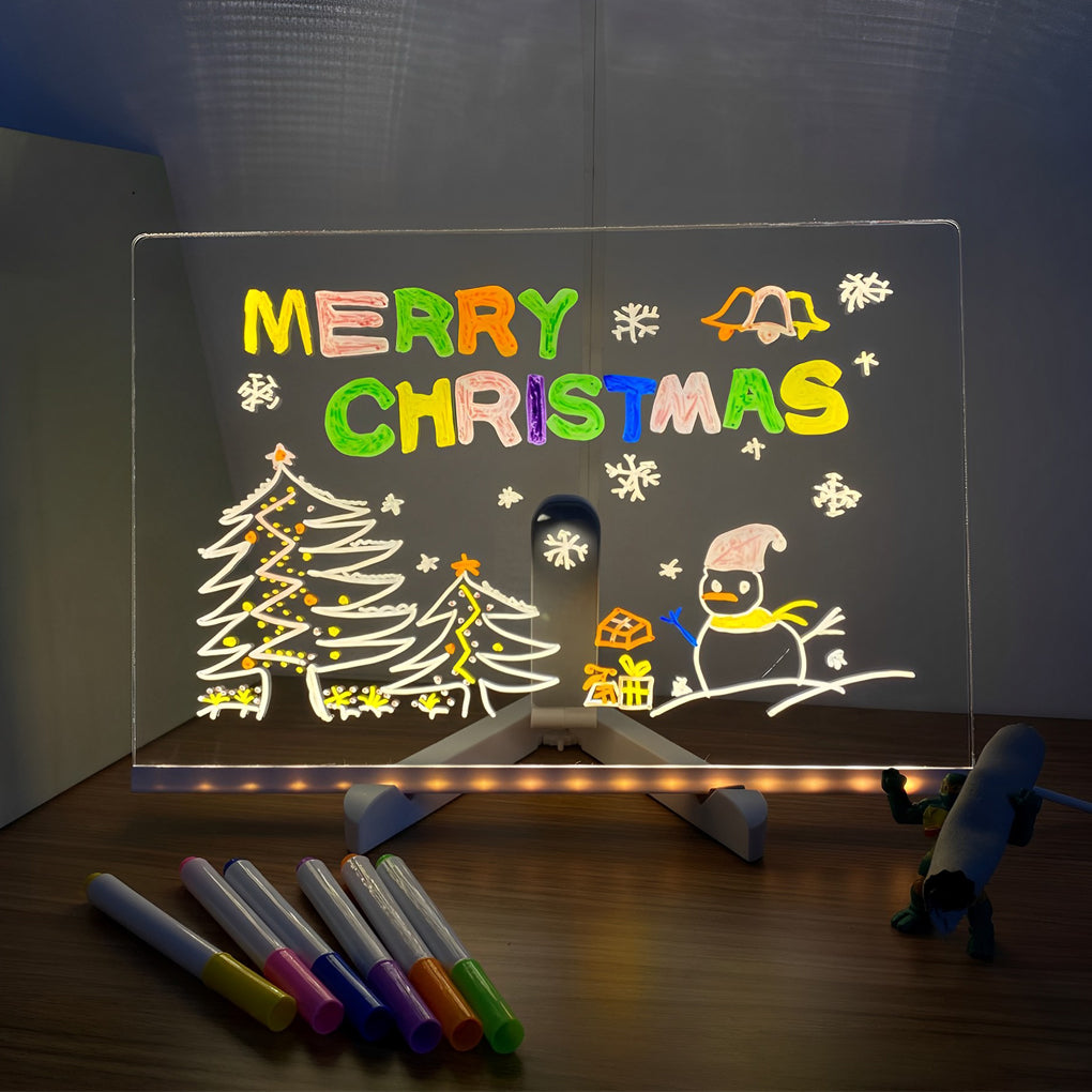 LED Acrylic Message Board Colorful Writable Table Lamp - Lamp Outdoor