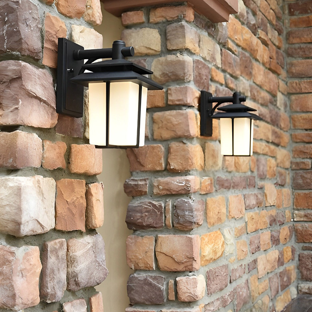 Vintage Glass Aluminum Waterproof European Style Outdoor Wall Sconces Lighting - Lamp Outdoor