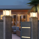 Aria Modern Moon Metal Outdoor Pier-Mount Pillar Light - Letslighting