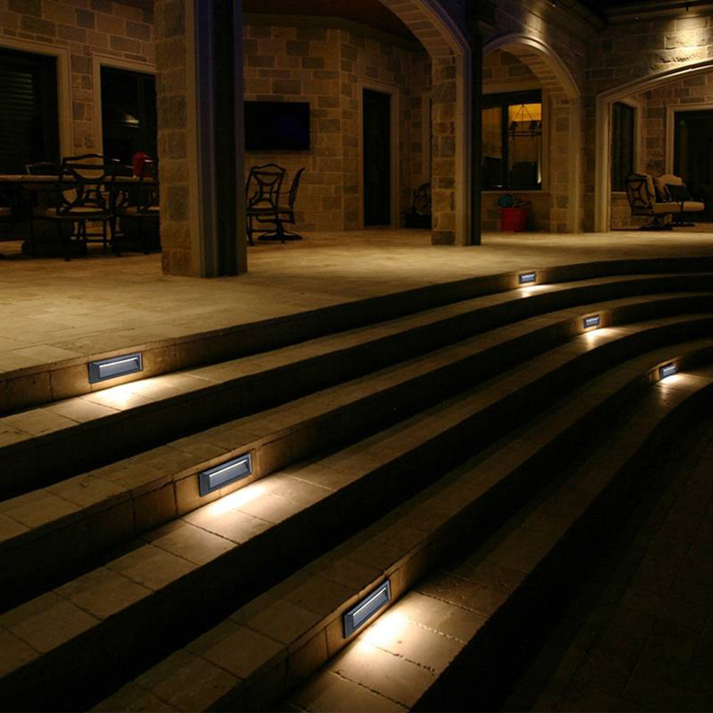 Ray Modern Metal Rectangular Waterproof Outdoor Deck Step Light - Lamp Outdoor