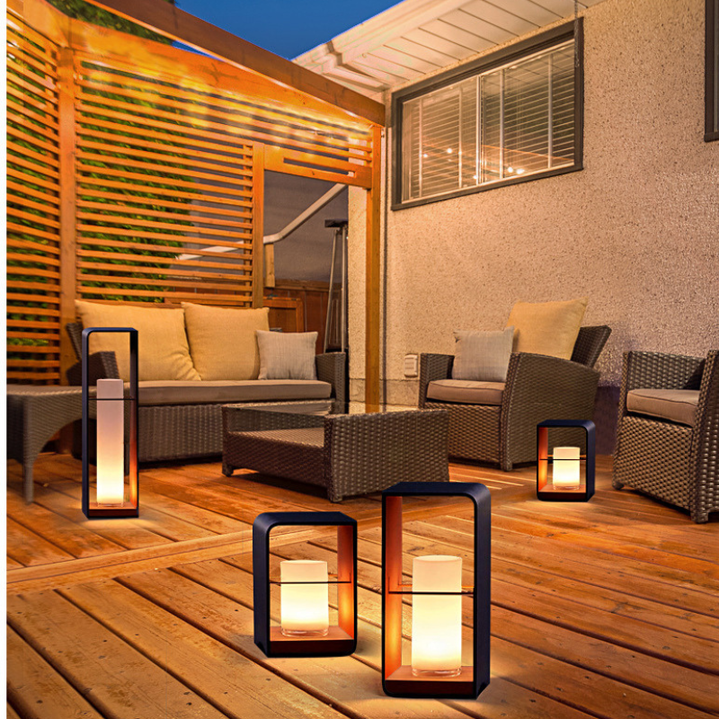 Ray Minimalist Cuboid Candle Outdoor Floor Lamp Garden - Lamp Outdoor