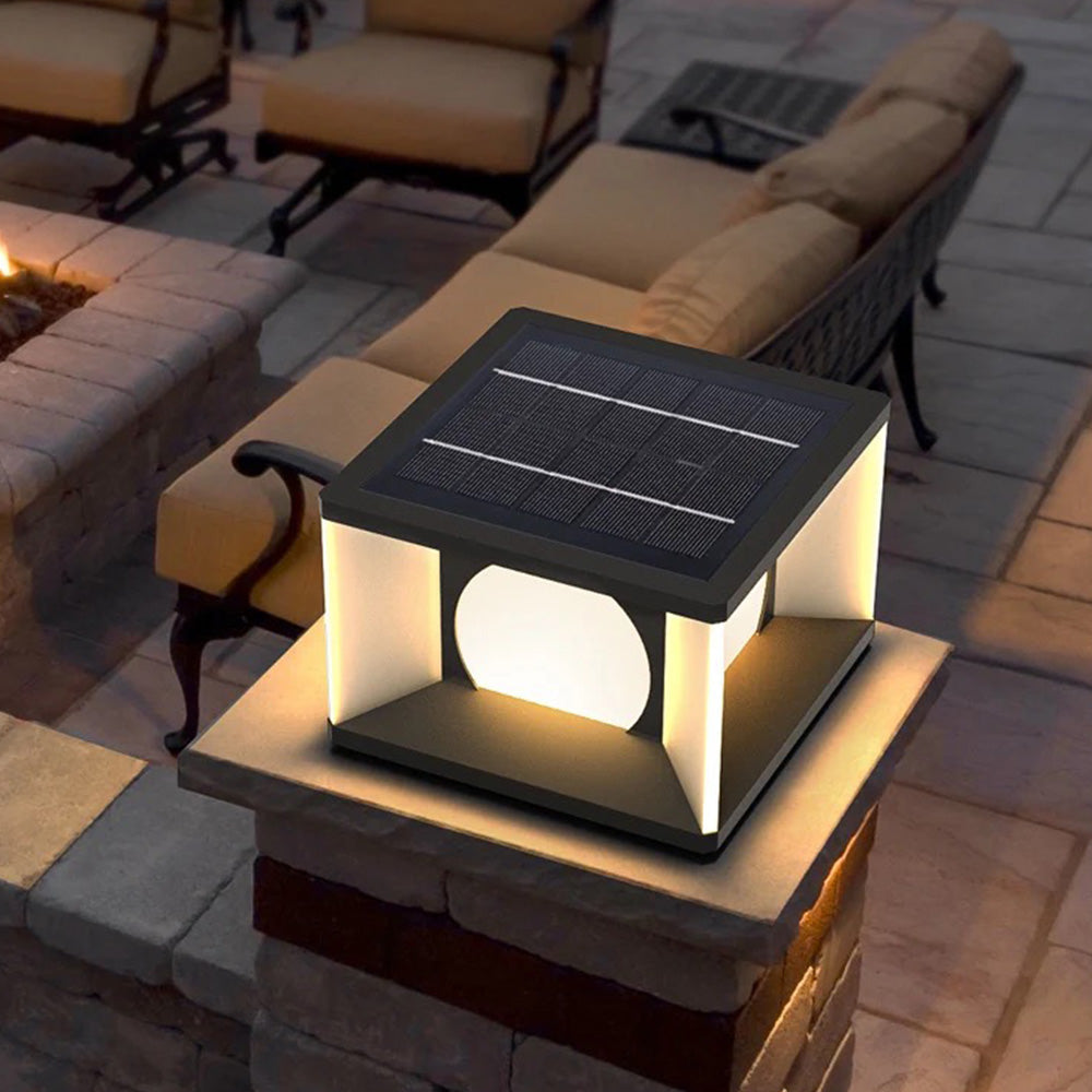 Aria Modern Square Metal Outdoor Light Post - Letslighting