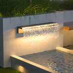 Arisha Modern Minimalist Metal Acrylic Solar Waterproof Outdoor Wall Lamp - Letslighting