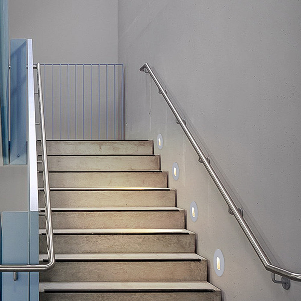 Ray Modern Metal Square Circular Outdoor Deck Step Light - Lamp Outdoor