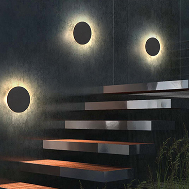 Ray Minimalist Round Square Outdoor Wall Lamp LED - Letslighting