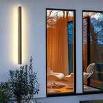 Arisha Sleek Minimalist Rimless Linear Metal Outdoor Wall Light - Letslighting