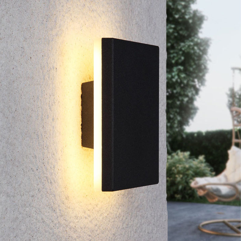 Ray Minimalist Round Square Outdoor Wall Lamp LED - Letslighting