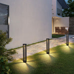 Ray Minimalist Cylindrical Hollow Solar Outdoor Path Light - Lamp Outdoor