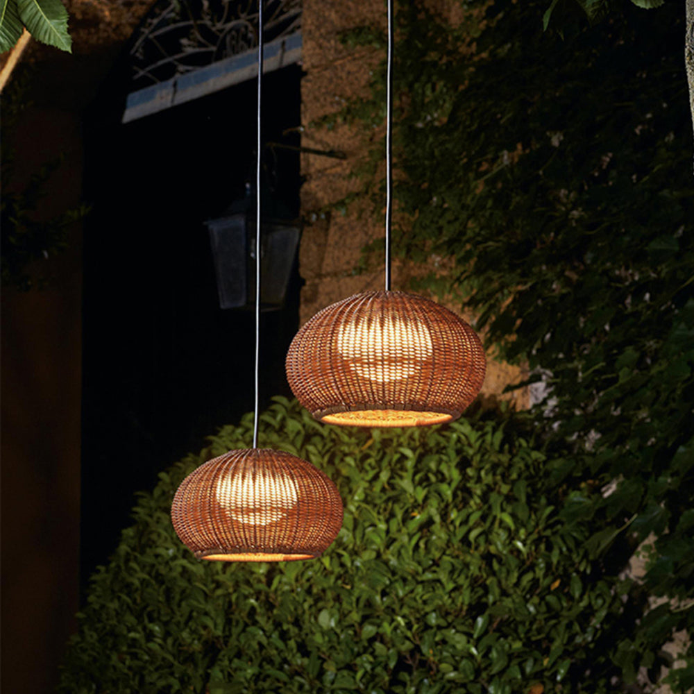 Ritta Modern Lantern Pendant Light, Coffee & Beige - Letslighting