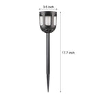 4 - Pack Modern Black Solar LED Outdoor Path Light Set