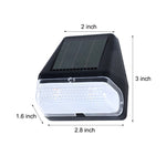 4 Pcs Dusk - to - Dawn Sensor Step Lights Outdoor Warm White LED Solar Stair Lighting