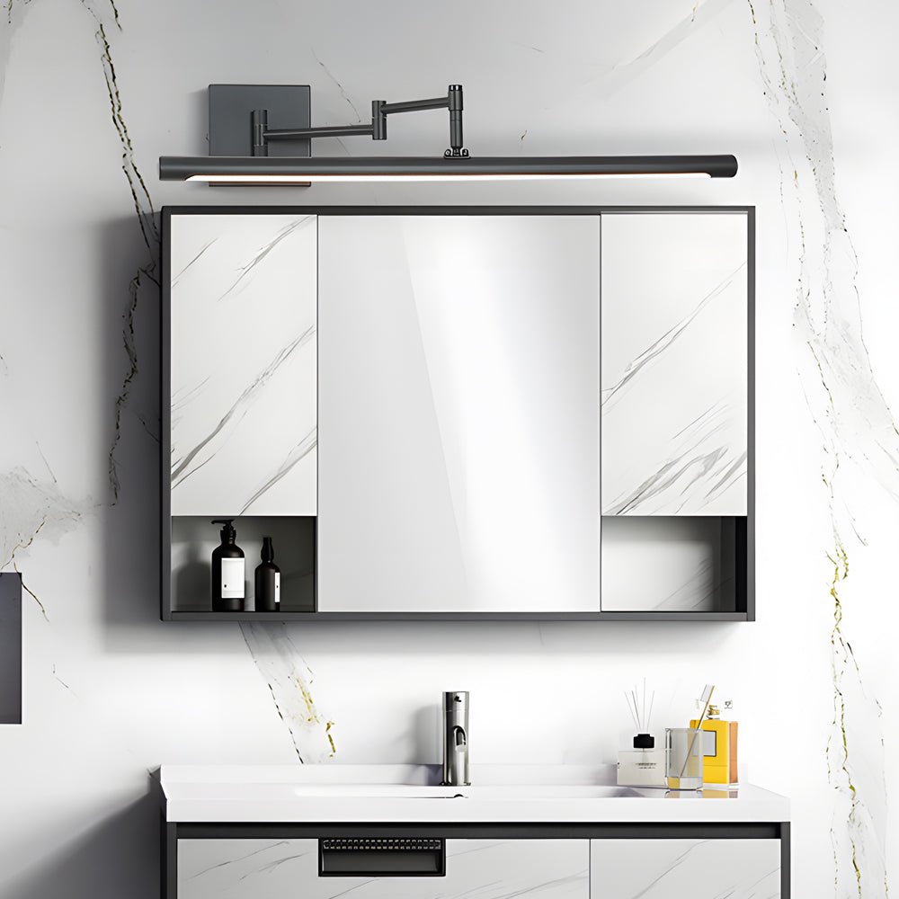 40'' Adjustable Swing Arm Bathroom Vanity Light with Matte Finish - Lamp Outdoor