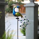 43.7 In. Peacock Solar-Powered Garden Stake - 2-Pack - Lamp Outdoor