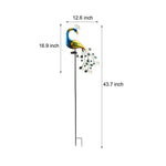 43.7 In. Peacock Solar-Powered Garden Stake - 2-Pack - Lamp Outdoor