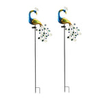 43.7 In. Peacock Solar - Powered Garden Stake - 2 - Pack