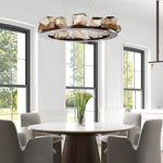 Irregular Glass Shade Stone Creative Cognac Color Modern Chandelier - Lamp Outdoor
