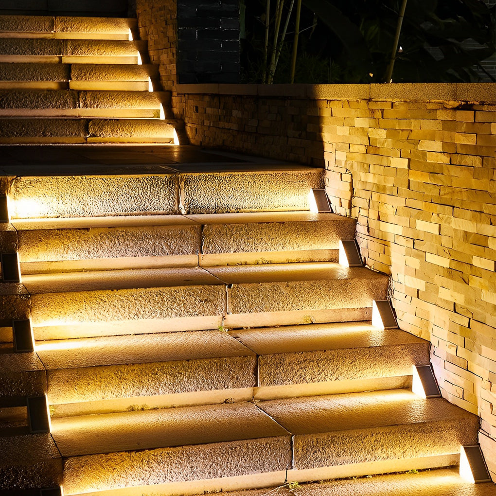 2PCS Triangular Intelligent Waterproof LED Solar Outdoor Step Lights - Dazuma