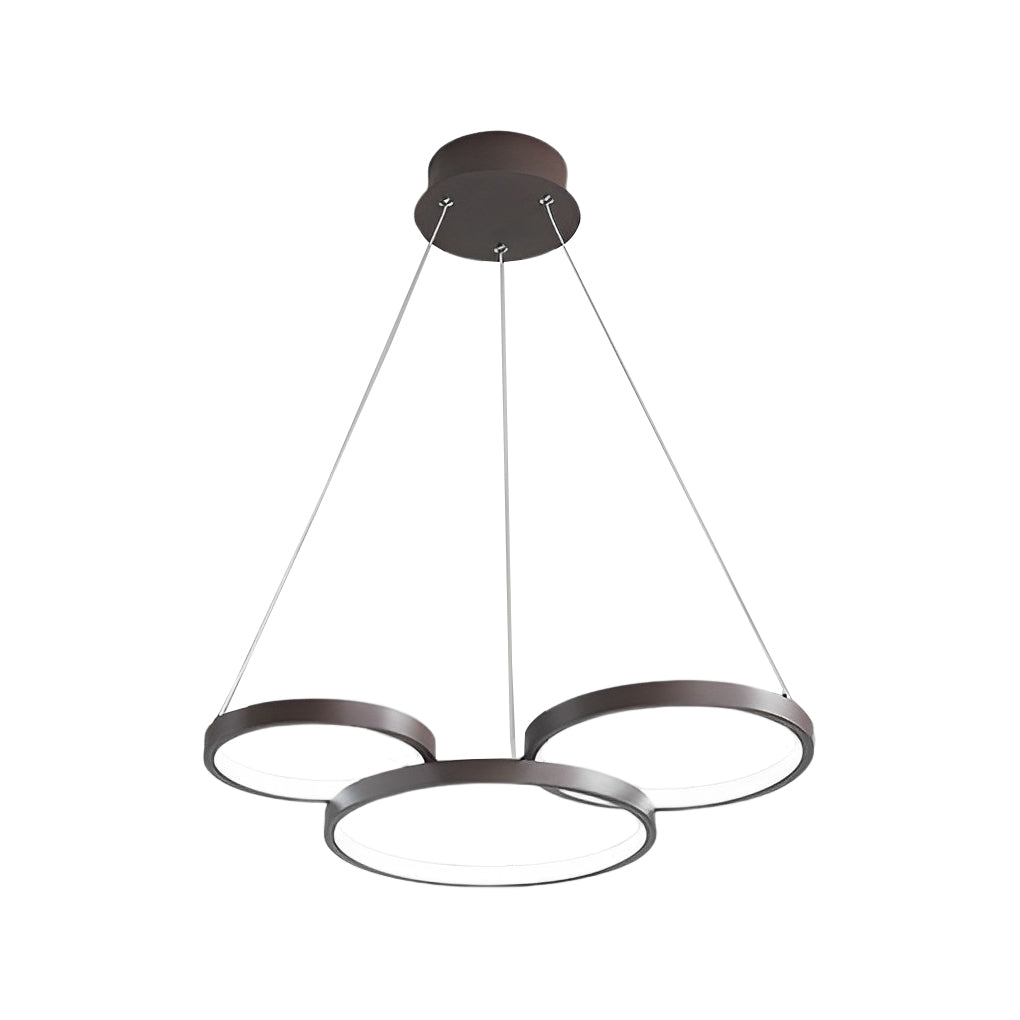 3 Rings Chandelier Dimmable Ceiling Lights with Remote Control - Lamp Outdoor
