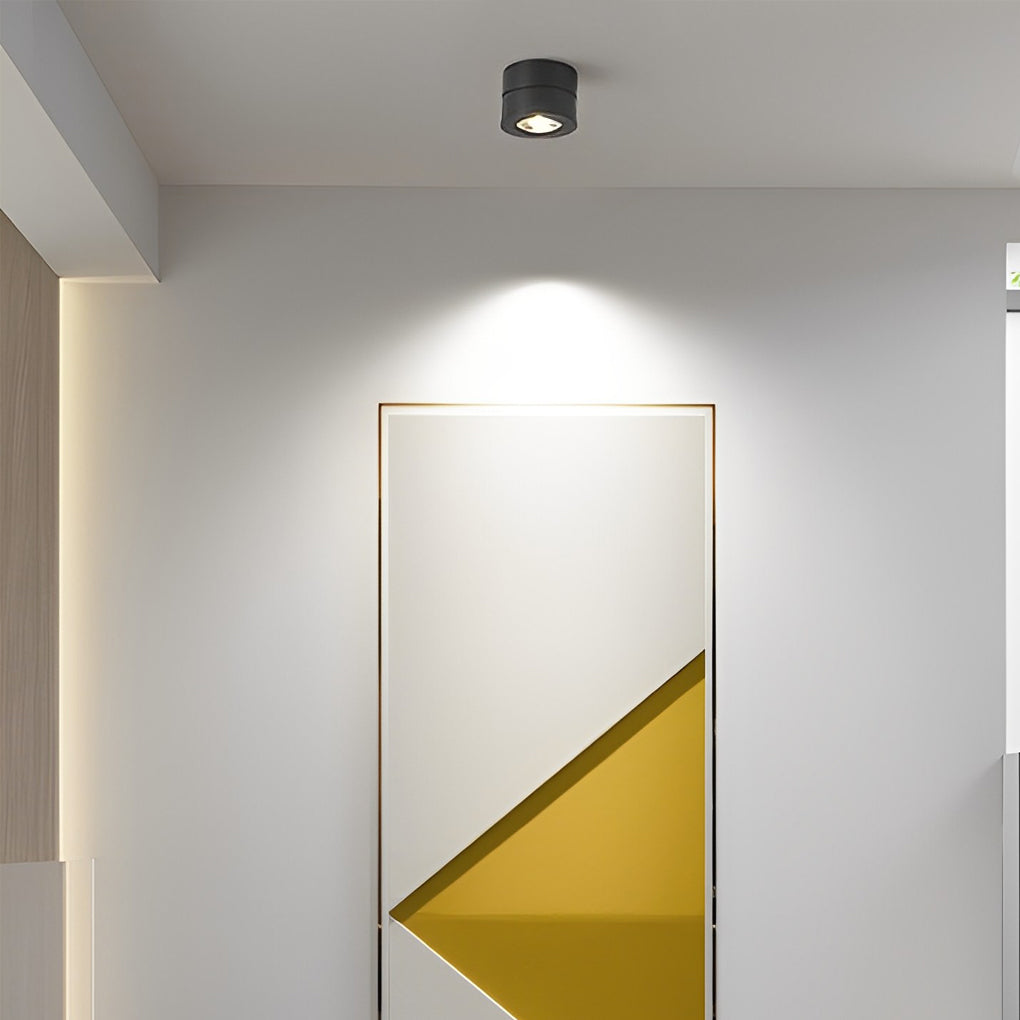 Round 7W Foldable LED Spotlight Rotating Head Flush Mount Light - Lamp Outdoor