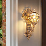 Waterproof Retro Peacocks Aluminum European Style Outdoor Wall Light - Dazuma