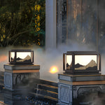 Square Waterproof Mountain Scenery Traditional Solar Post Caps Lights - Dazuma