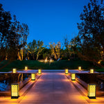 Vintage Waterproof LED Lawn Light Patterned Lampshade, Outdoor Landscape Bollard Lights - Lamp Outdoor