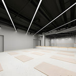 6 Pcs 47 Inches Rectangle Aluminum Long Linear LED Modern Office Pendant Lights - Lamp Outdoor