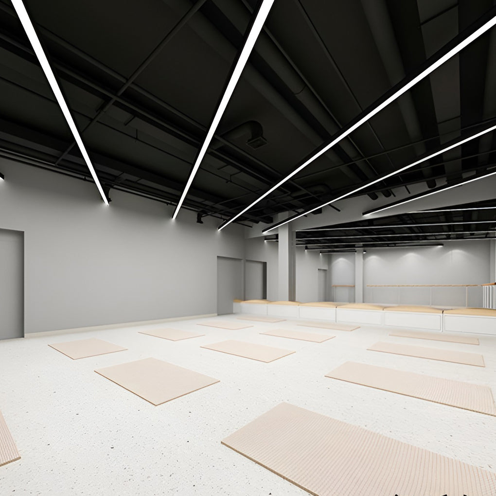 6 Pcs 47 Inches Rectangle Aluminum Long Linear LED Modern Office Pendant Lights - Lamp Outdoor