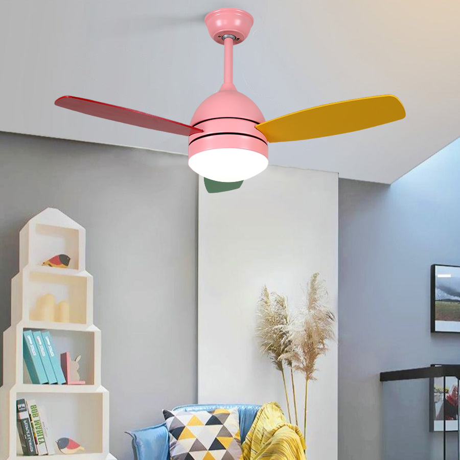 Modern Variable Frequency 6-gear Wind Speed Ultra Silent Kids Ceiling Fan - Lamp Outdoor