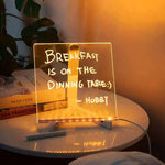 LED Acrylic Message Board Colorful Writable Table Lamp - Lamp Outdoor