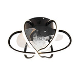 Round Flower Cage LED Dimmable with Remote Bladeless Ceiling Fans Lamp - Lamp Outdoor