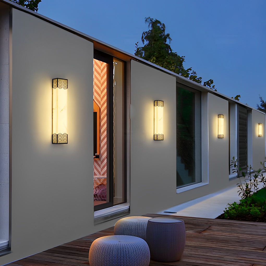 Rectangular Resin LED Waterproof Vintage Outdoor Wall Lights Wall Lamp - Lamp Outdoor