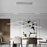 Wave Linear Hanging Branch Chandelier LED Island Ceiling Lights - Lamp Outdoor
