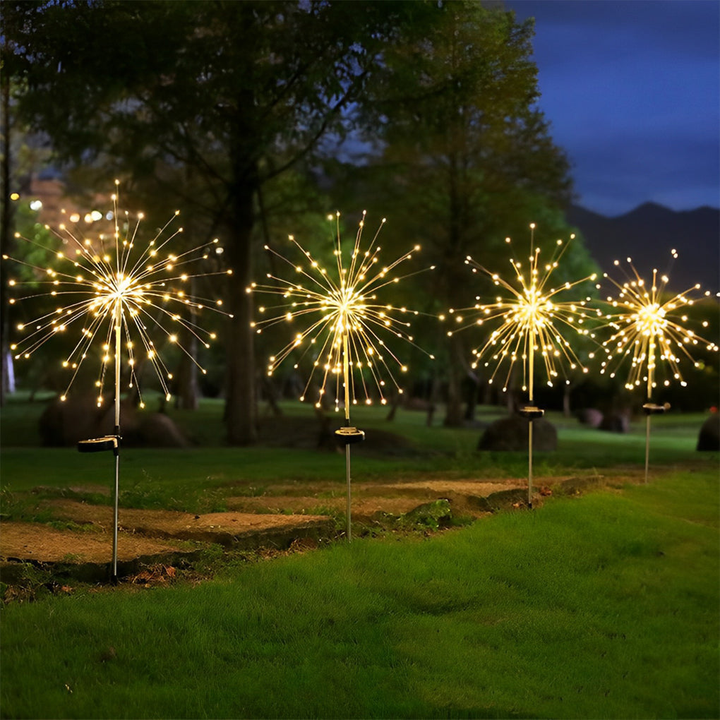 2PCS Waterproof 8 Lighting Modes 200 Lights LED Solar Starburst Lights - Dazuma
