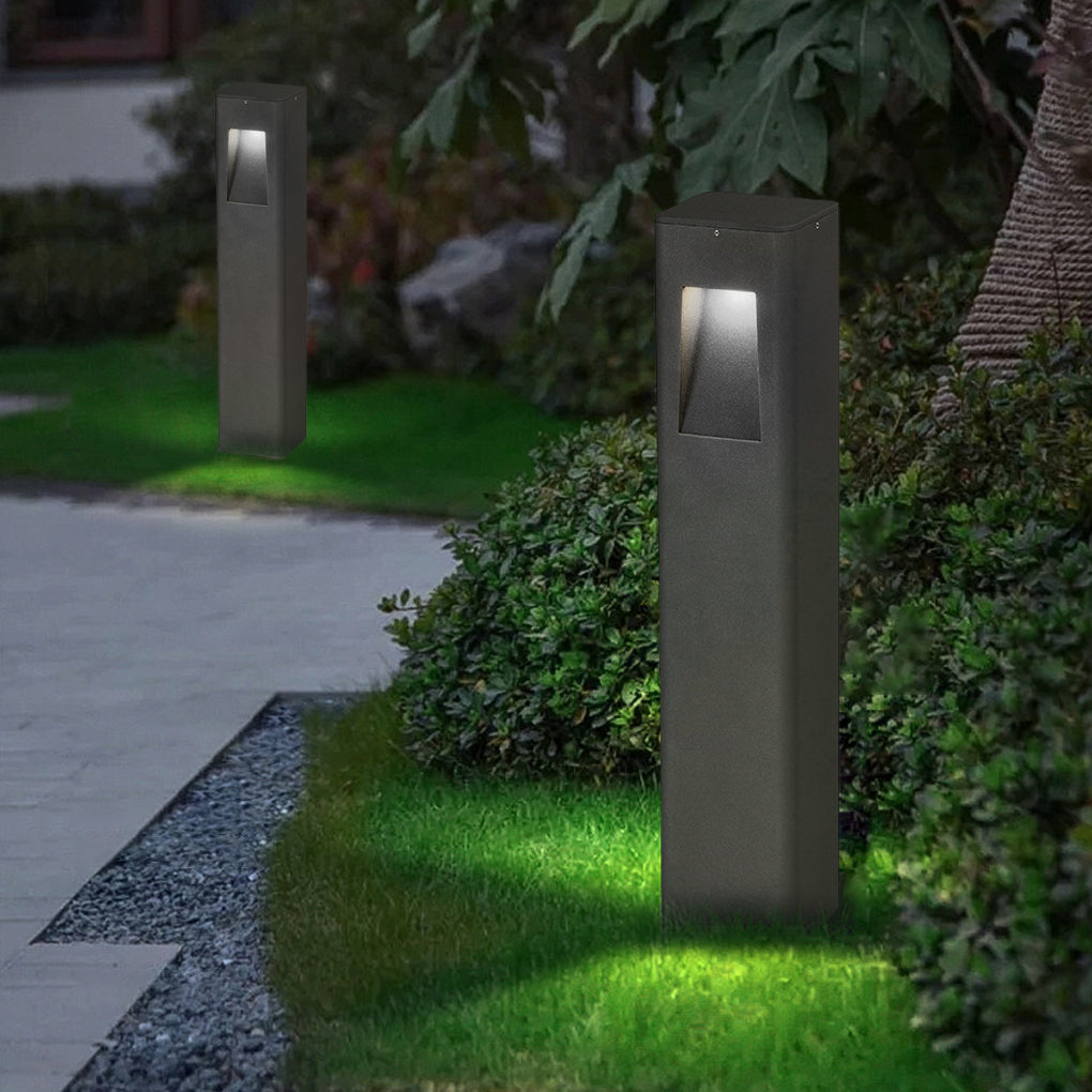 Modern LED Aluminum Pathway Lights with Front Slide Durable Outdoor Illumination