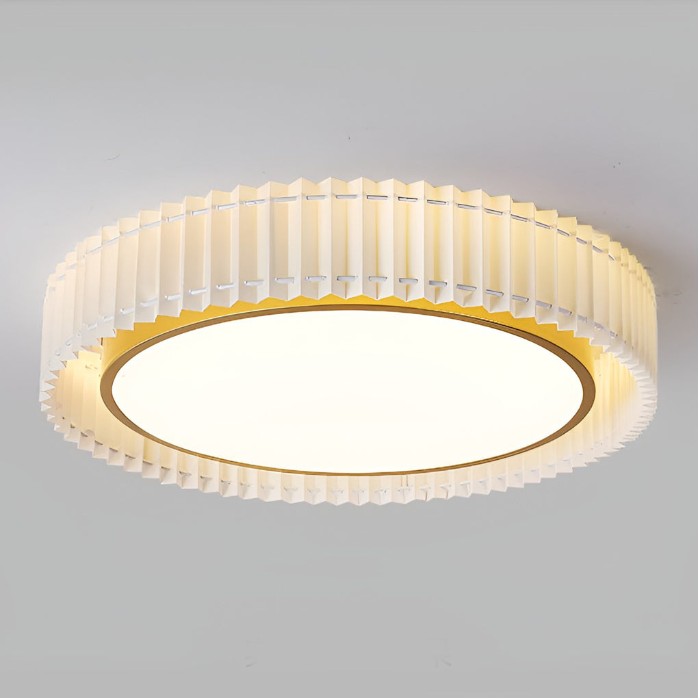 Circular Pleated 3 Step Dimming Light LED Nordic Ceiling Light Chandeliers - Lamp Outdoor
