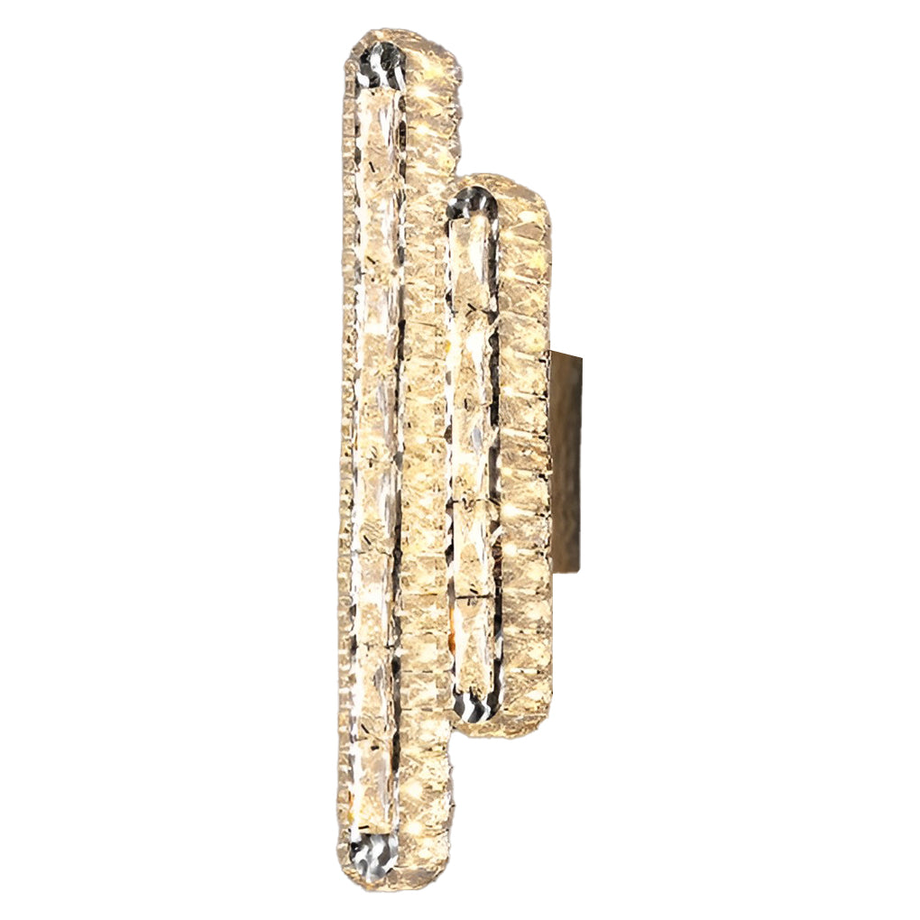 Double Strip Three Step Dimming Light LED Crystal Modern Wall Lamp Wall Sconce Lighting - Lamp Outdoor