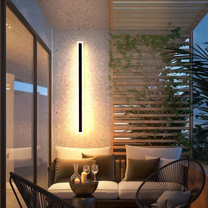 Arisha Radiation Linear Metal Acrylic Outdoor Wall Lamp Garden Corridor - Letslighting