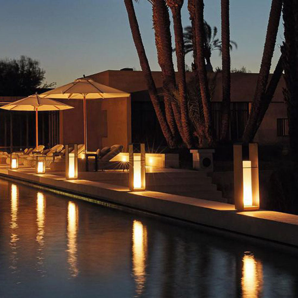 Ray Minimalist Cuboid Candle Outdoor Floor Lamp Garden - Lamp Outdoor