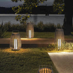 Ray Outdoor Floor Lamp Hardwired Solar Metal Cage - Lamp Outdoor