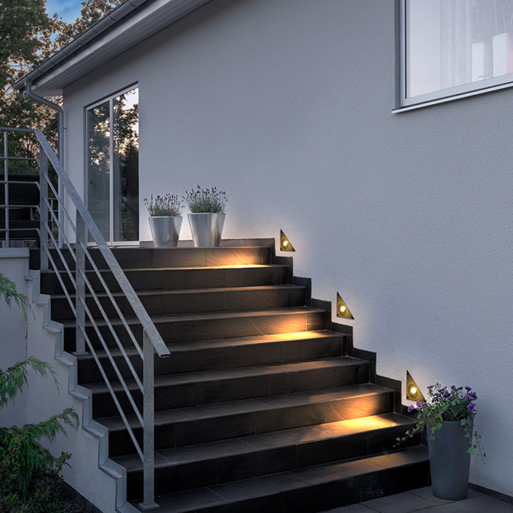 Ray Modern Triangle Motion Sensor Outdoor Deck Step Light - Lamp Outdoor