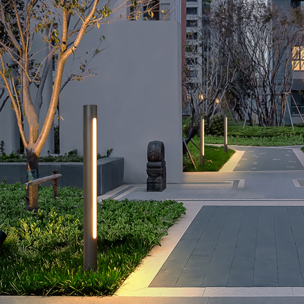 Ray Metal Cylindrical Linear Strip Outdoor Path Light - Lamp Outdoor