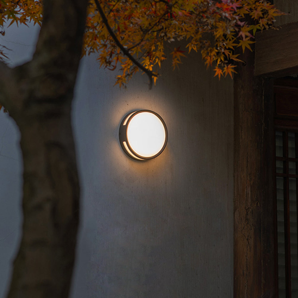 Ray Modern Round Metal Acrylic Outdoor Waterproof Wall Lamp - Lamp Outdoor