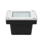 5-Light LED Modern Square In-Ground Well Lights Step Deck Lighting with Light Sensor for Pathways - Lamp Outdoor
