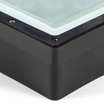 5-Light LED Modern Square In-Ground Well Lights Step Deck Lighting with Light Sensor for Pathways - Lamp Outdoor