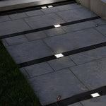 5 - Light LED Modern Square In - Ground Well Lights Step Deck Lighting with Light Sensor for Pathways