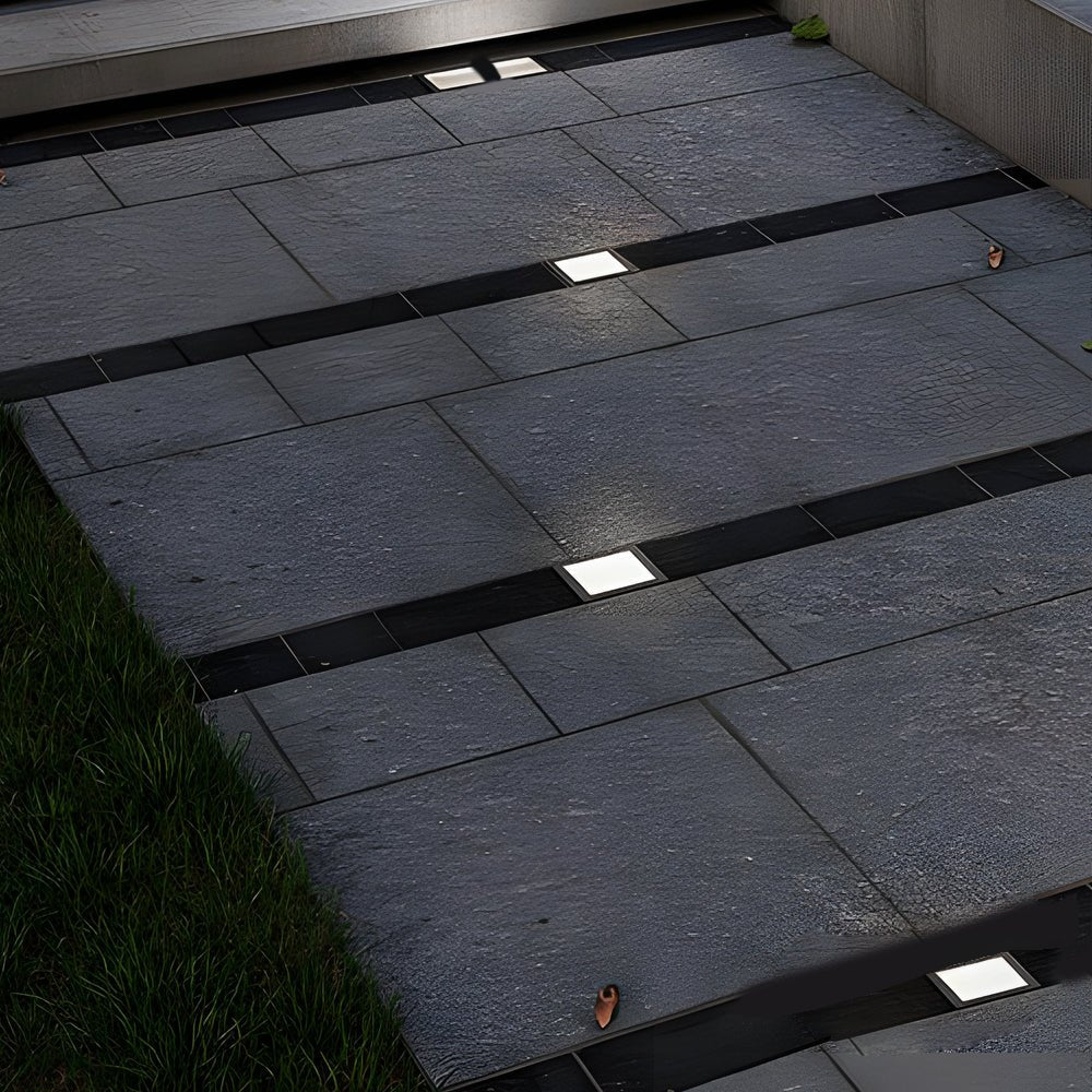 5 - Light LED Modern Square In - Ground Well Lights Step Deck Lighting with Light Sensor for Pathways